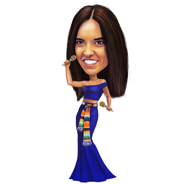 Full Body Dancing Caricature Drawing