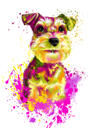 Watercolor Airedale Terrier Portrait من الصور