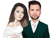 Caricatura personalizada de 1 ano de casamento