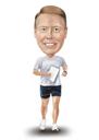 Man Celebration Caricature Drawing