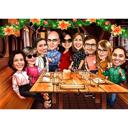 Glad Thanksgiving tecknad karikatyr