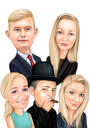 Large Family Caricature