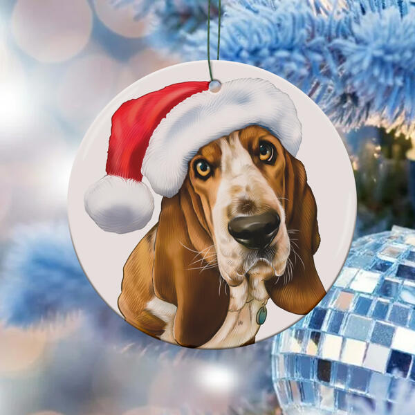 Christmas Dog Cartoon Ornament