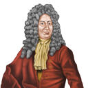 Slavena zinātnieka portrets krāsainā stilā, ar roku zīmēts no fotoattēliem