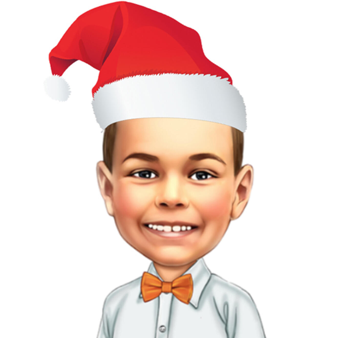 Christmas Kid Caricature Digital Style