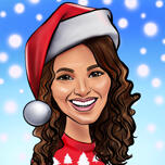 Christmas Cartoon Drawing from Photo