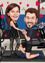 Retrato de propuesta de pareja para regalo de compromiso
