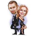 Karikatura páru pana a paní na zakázku