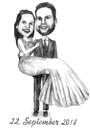 Svatební oznámení nevěsty a ženicha v černobílém stylu