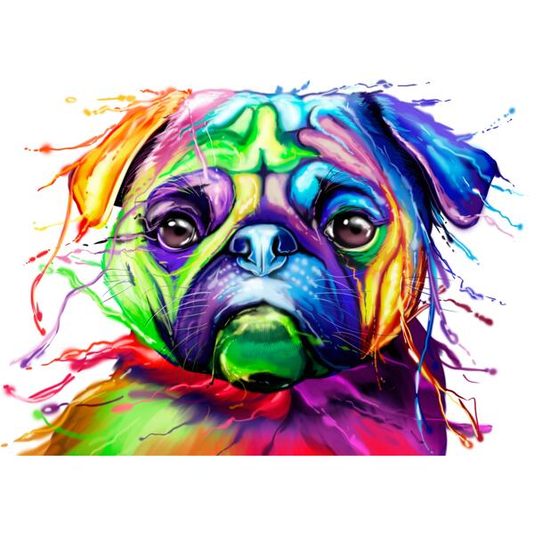 Acuarela de pintura realista para mascotas