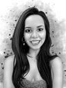 Watercolor Grayscale Portrait from Photos