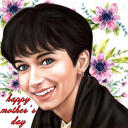 Woman's Day Caricature: Female Portrait Gift from Photos