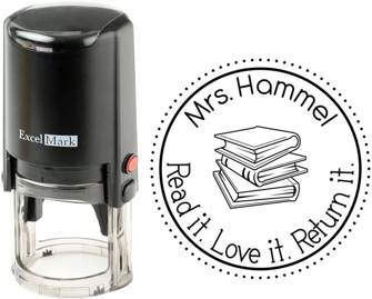 11. Personalized Teacher Library Stamp-0