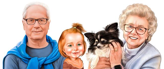 Grandparents Caricature