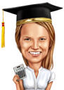 Ritratto di laurea personalizzato in stile cartoon
