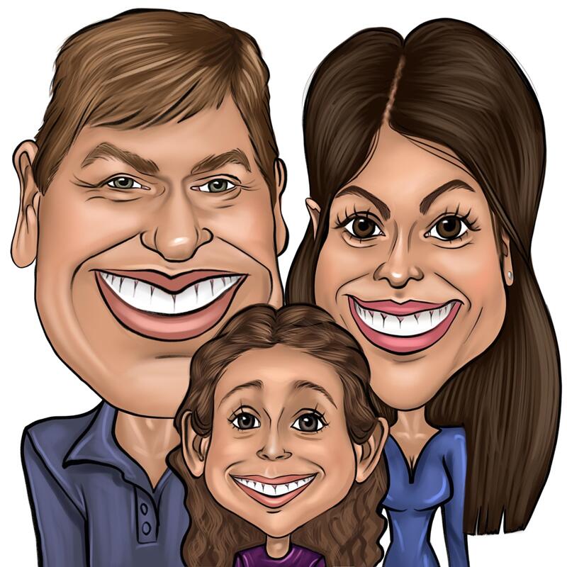 Big Lips Family Caricature