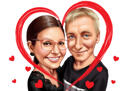 Couple+with+Pet+Caricature+Portrait