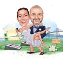 Regalo di caricatura per l'anniversario di matrimonio