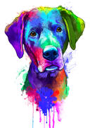 Aquarell-Haustier-Mix-Zeichnung