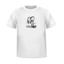 Couple Caricature in Black and White Style Hand Drawn from Photos as T-shirt Print Gift