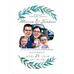 Bride and Groom with Kids Invitation