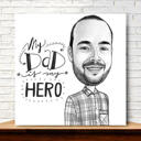 Print on Canvas: Customized Cartoon on Father's Day