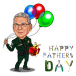 Happy Fathers Day Caricature Gift