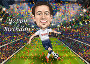 Soccer Caricature – Funny Football Player Gift from Photo