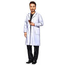 Portrait de dessin animé d'un pharmacien en pied