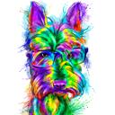 Miniature Schnauzer gaveideer brugerdefineret regnbuehund kunst