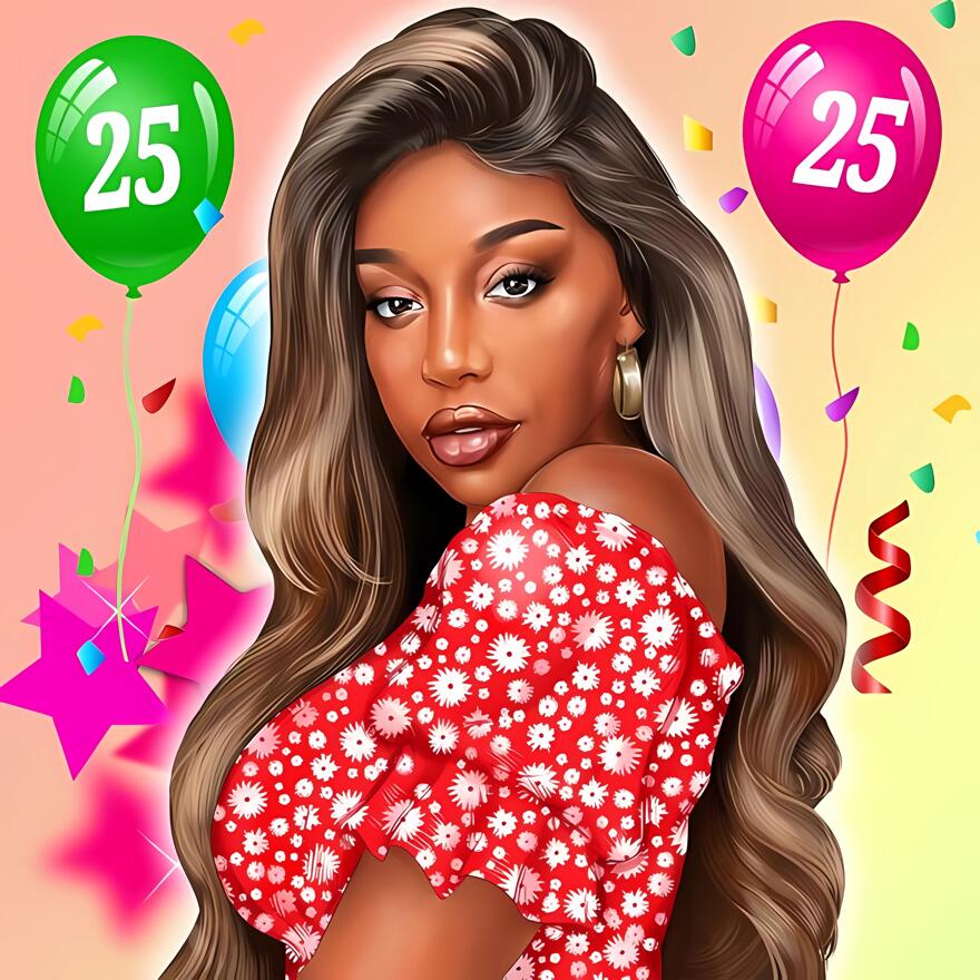 Cadeau portrait anniversaire 25 ans