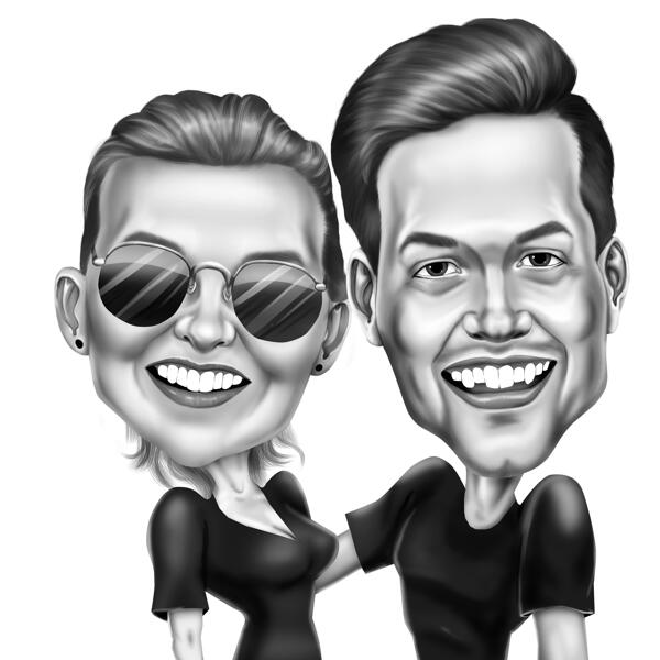 Dárek s karikaturou vtipných přátel