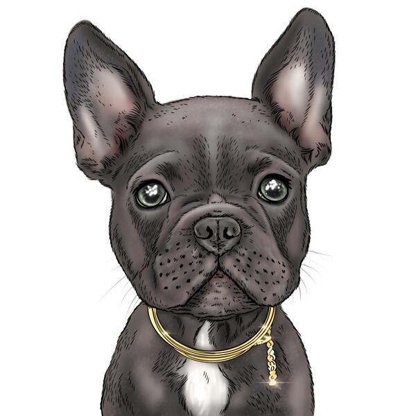 Franse Bulldog Karikatuur