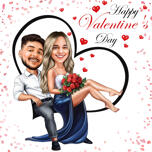 Happy Valentine Day Caricature Gift