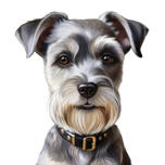 Retrato de un schnauzer miniatura