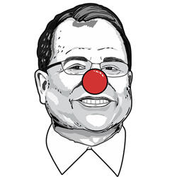 Caricatura de payaso: estilo de contorno