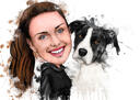 Couple+with+Pet+Caricature+Portrait