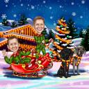 Corporate Christmas Caricature from Photo