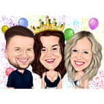 Friends Drawing for Birthday Gift