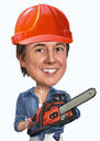 Worker Caricature Drawing