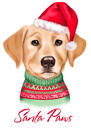 Caricatura navideña de un Pug: Feliz Navidad Pug