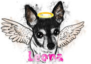 Memoriale del cane con ali d'angelo