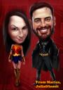 Halloween Couple Caricature Drawing
