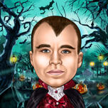 Vampire Caricature Drawing from Photo