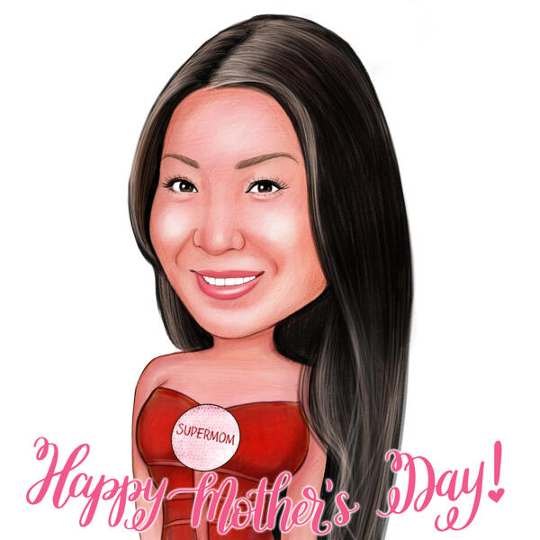 Superhero Mother’s Day Caricature Gift