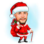 Custom Santa Caricature for Christmas Gift
