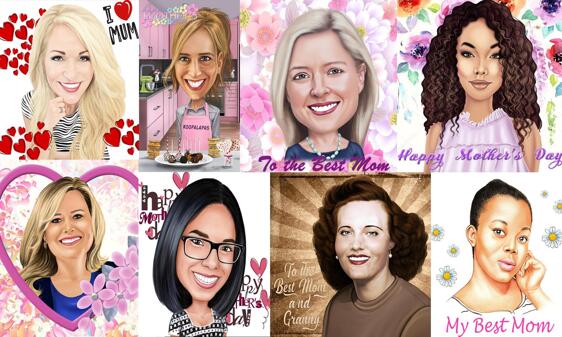 Mother’s Day Caricatures