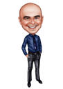 Man Celebration Caricature Drawing
