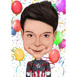 Custom Birthday Boy Caricature from Photo