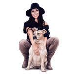 Full Body Owner with Dog Portrait